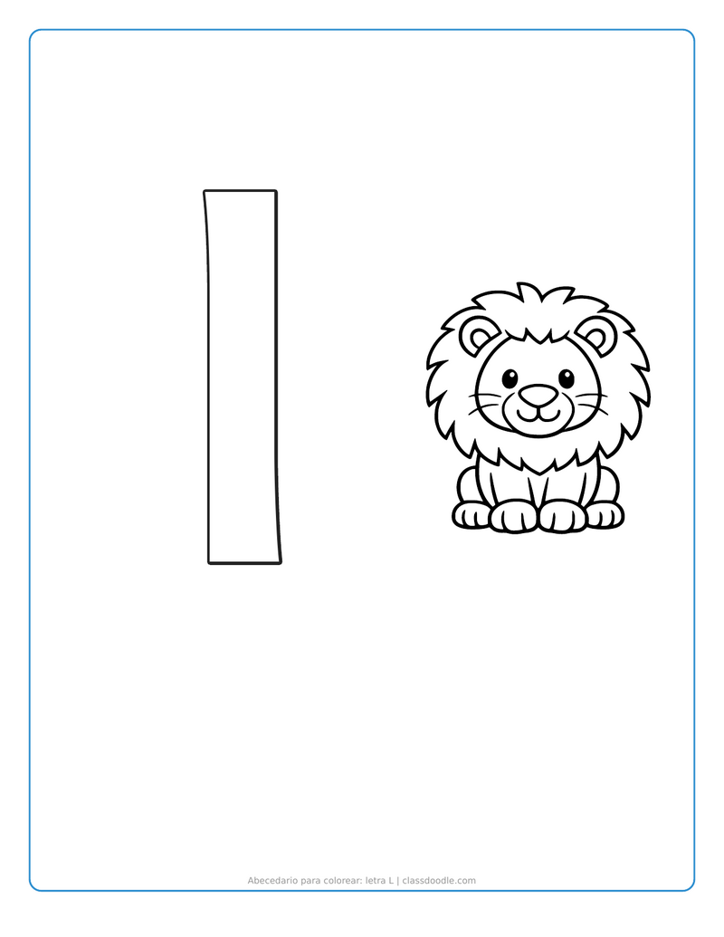 abecedario para colorear para imprimir con abecedario para colorear: letra l