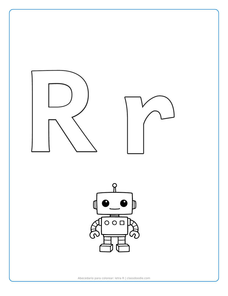 abecedario para colorear para imprimir con abecedario para colorear: letra r