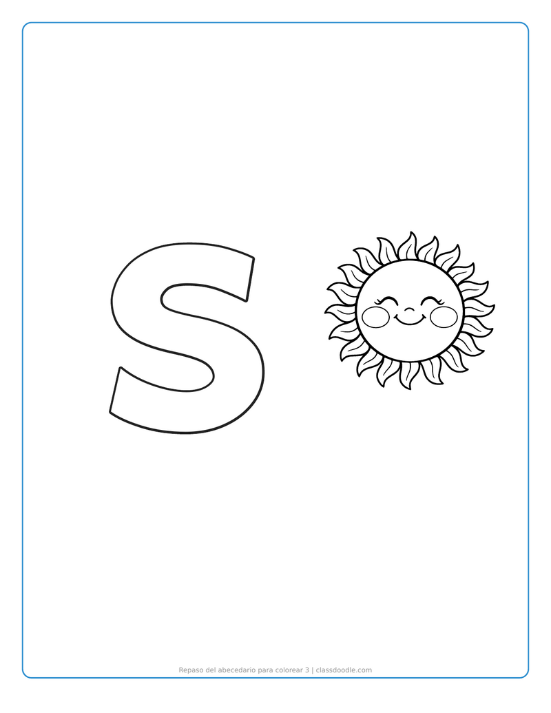 abecedario para colorear para imprimir con repaso del abecedario para colorear 3